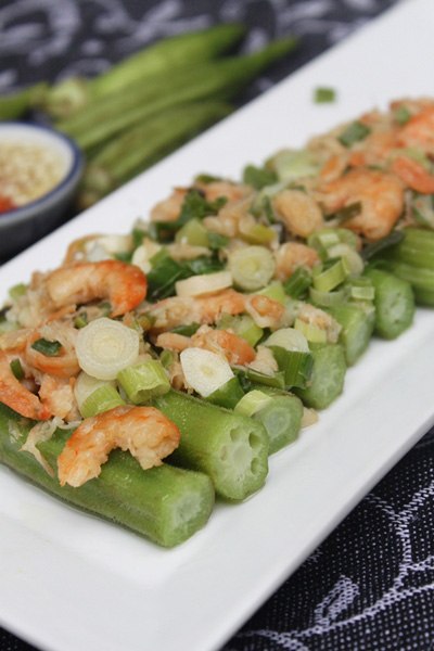 Stir Fried Okra With Dried Shrimps Recipe Explore Sondoong Cave