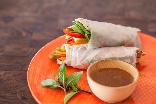Fresh Vietnamese spring rolls