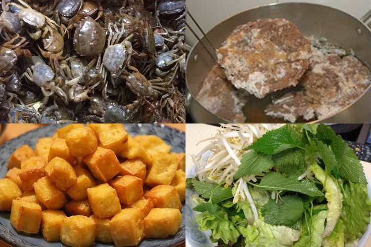 Ingredient for Vietnamese crab noodles