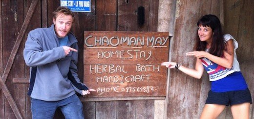 Find details about your chosen homestay on a wooden panel
